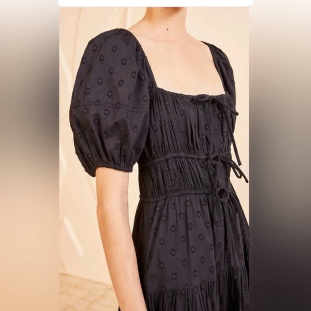 NWT Ulla Johnson Palma Tiered Cotton Eylelet Dress SIZE 8 - Picture 3 of 16